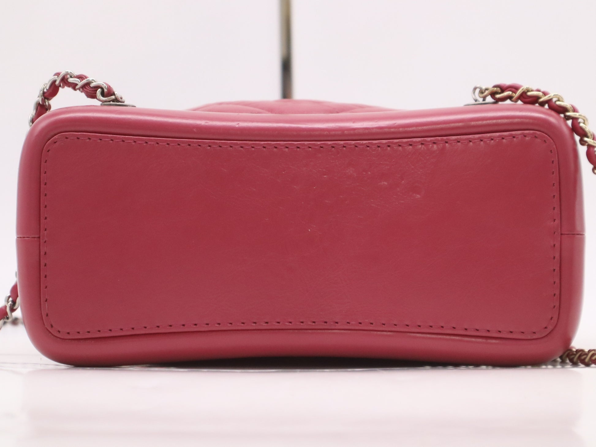 CHANEL Leather Gabrielle de Chanel Small Backpack with GD Hardware, Drawstring Backpack, Pink, Seal, 26254201, Handbag