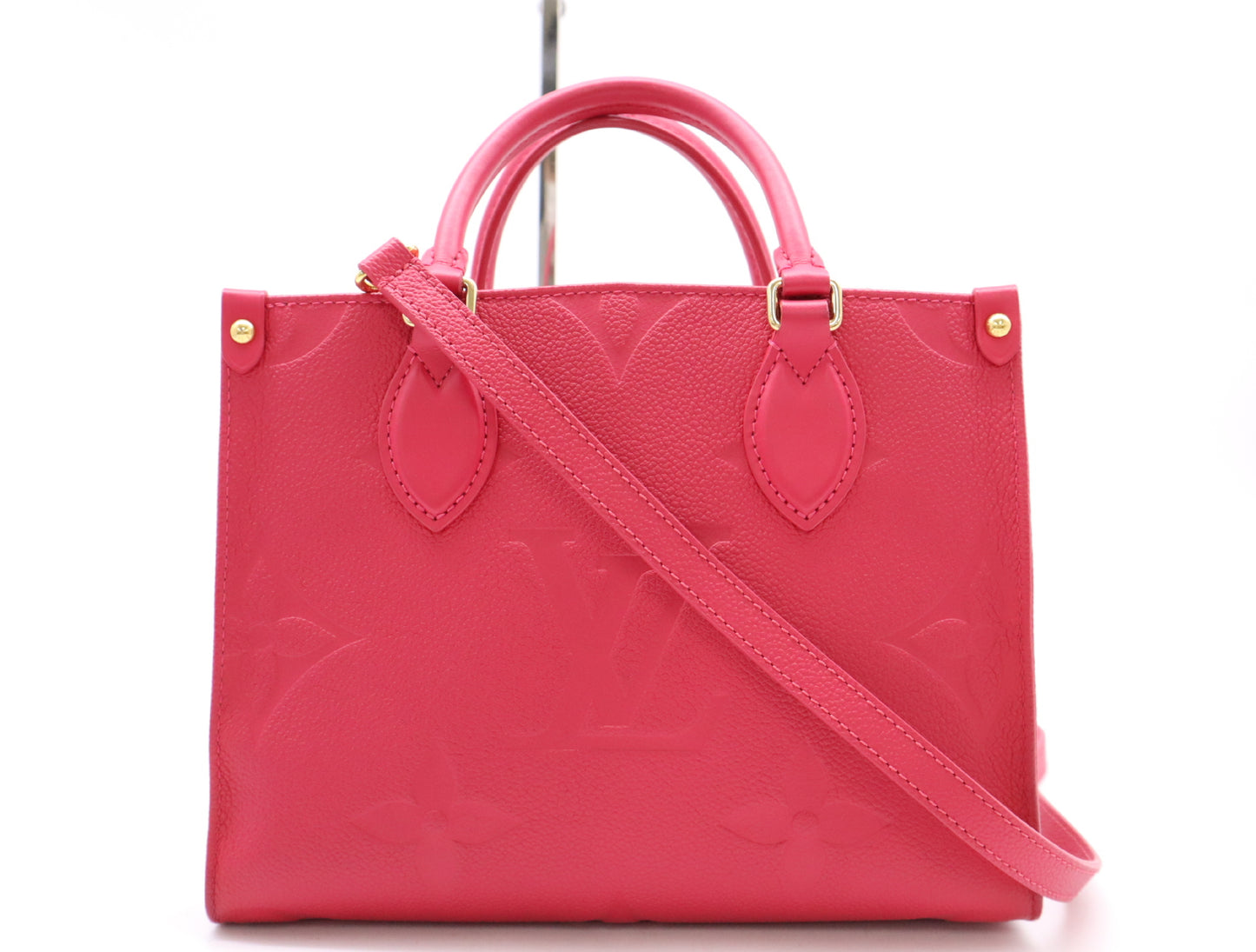 LOUIS VUITTON M45660 Monogram Empreinte On the Go PM Freesia Shoulder Bag with Shoulder Strap, RFID Verified