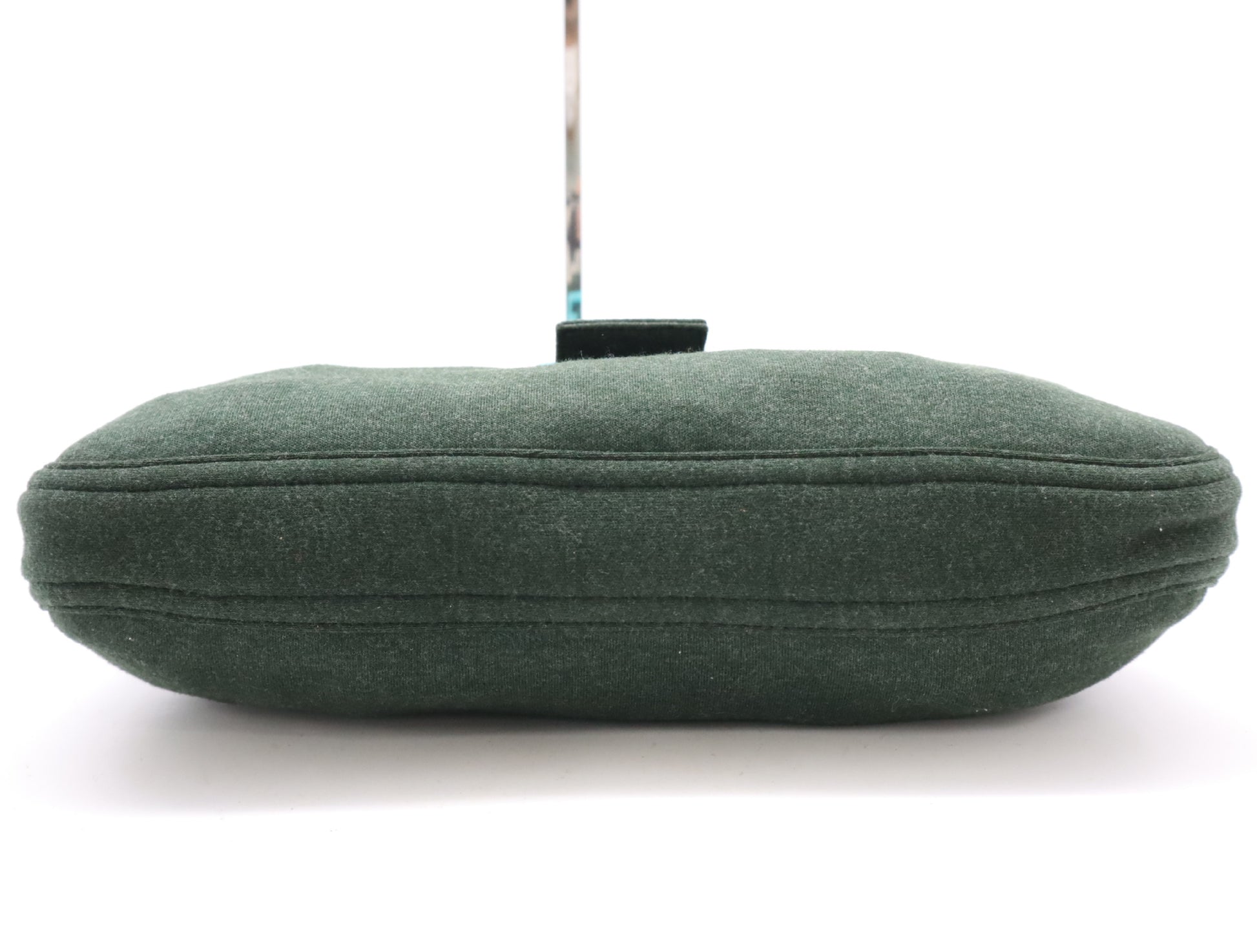 FENDI Mamma Bucket Cotton Jersey Shoulder Bag Green