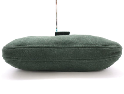 FENDI Mamma Bucket Cotton Jersey Shoulder Bag Green