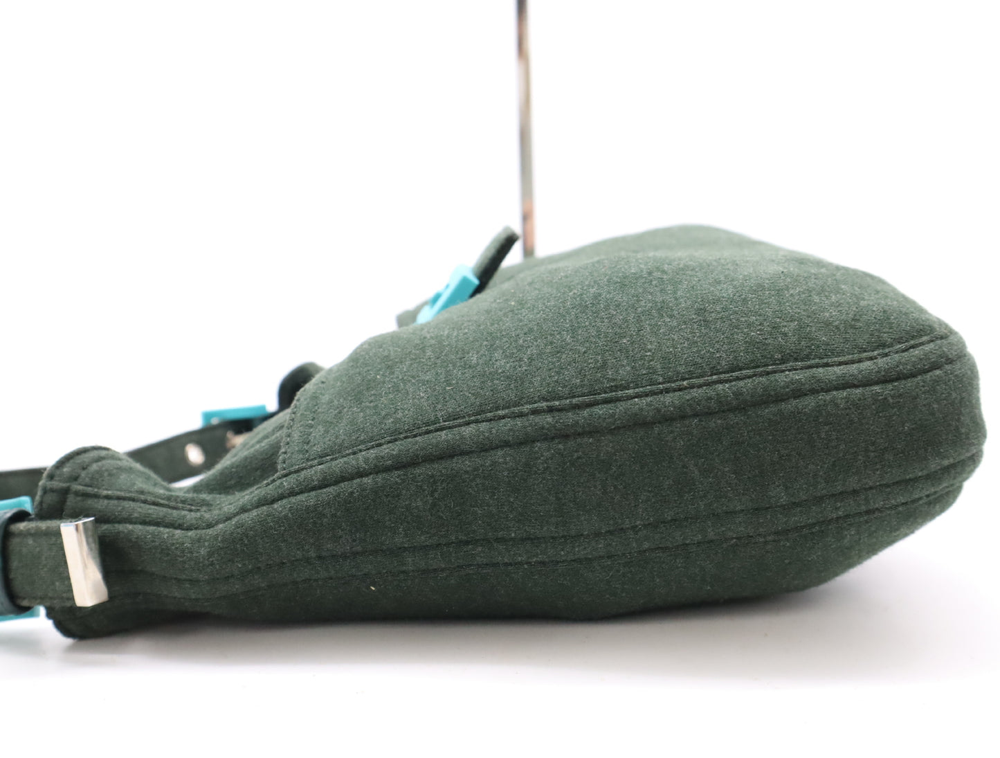 FENDI Mamma Bucket Cotton Jersey Shoulder Bag Green