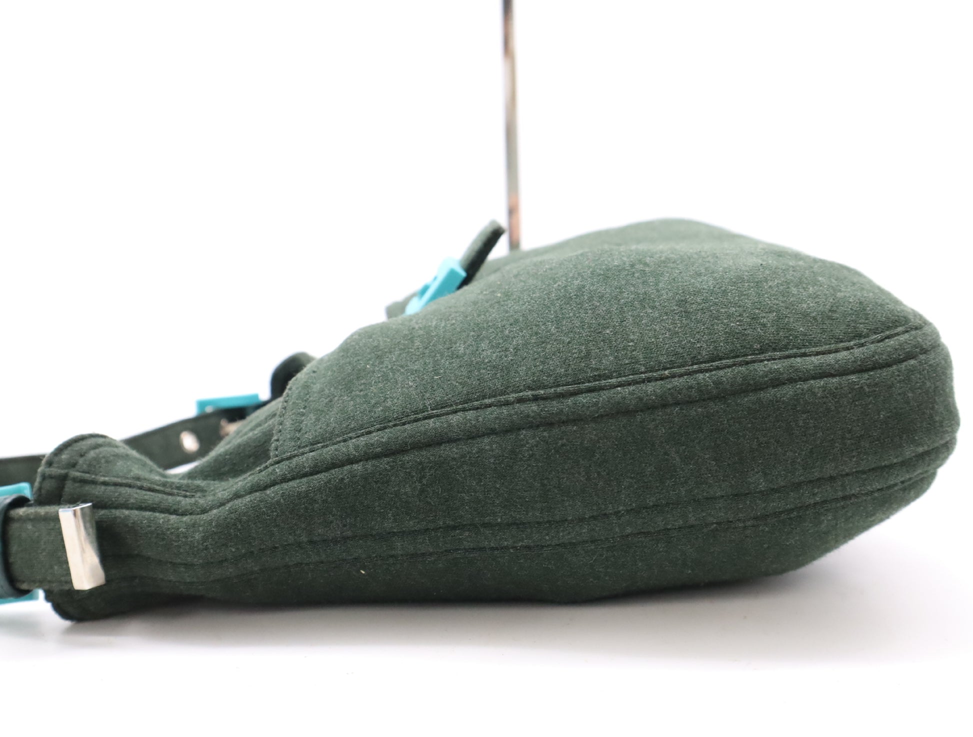 FENDI Mamma Bucket Cotton Jersey Shoulder Bag Green