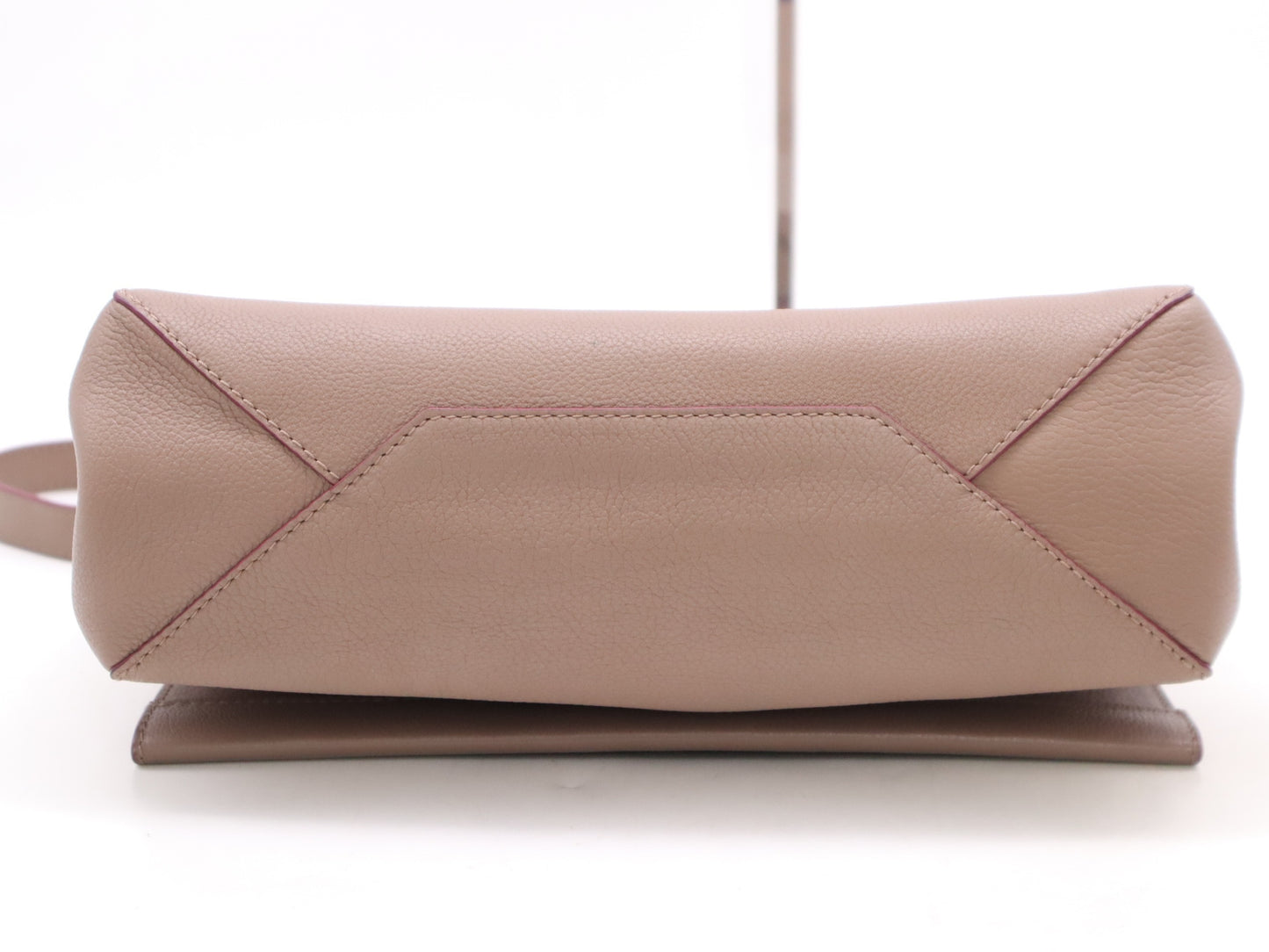 LOUIS VUITTON M50578 Calf Leather Lockme 2 Taupe Handbag with Shoulder Strap and Clasp