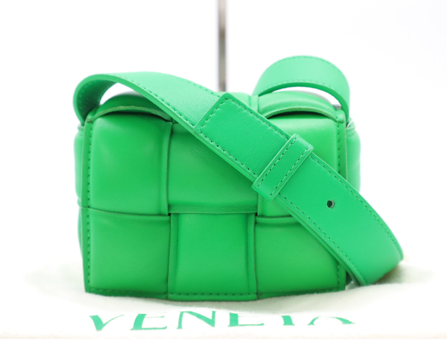 BOTTEGA VENETA Intrecciato Large Padded Cassette Leather Shoulder Bag, Paraquito, with Dust Bag