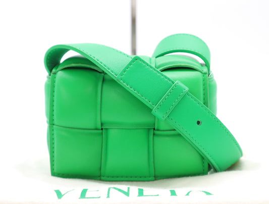 BOTTEGA VENETA Intrecciato Large Padded Cassette Leather Shoulder Bag, Paraquito, with Dust Bag