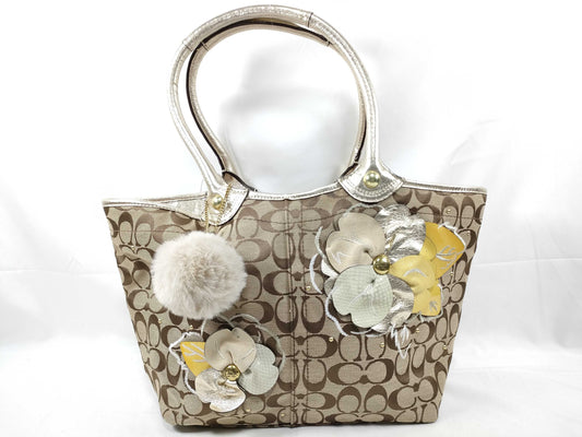 COACH Signature Flower Tote Bag