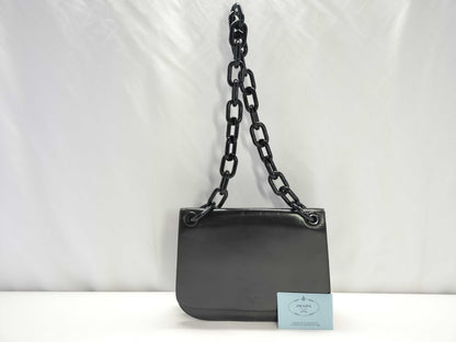 PRADA Prada Leather Plastic Chain Shoulder Bag