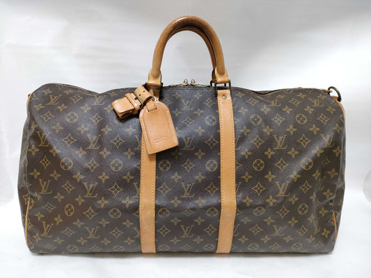 LOUIS VUITTON Monogram Keepall Bandouliere 55 VI884 Boston Bag