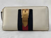 GUCCI Gucci Leather Sherry Zippy Wallet White Wallet