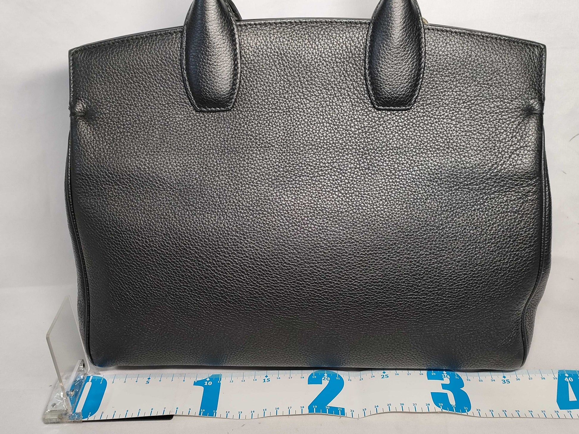 Salvatore Ferragamo Gancini Studio Bag, Gancini Leather Black Handbag