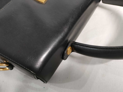 Salvatore Ferragamo Gancini Ferragamo 0536 Handbag Gancini Leather Black Handbag