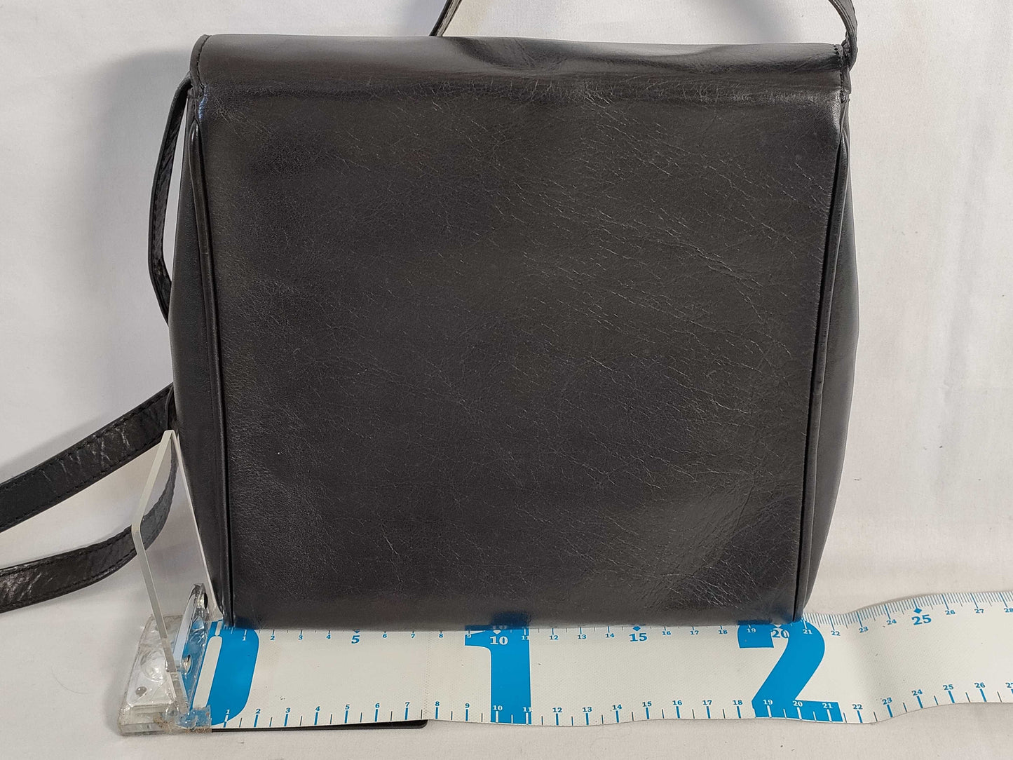 CELINE Triomphe Shoulder Bag in Black Leather