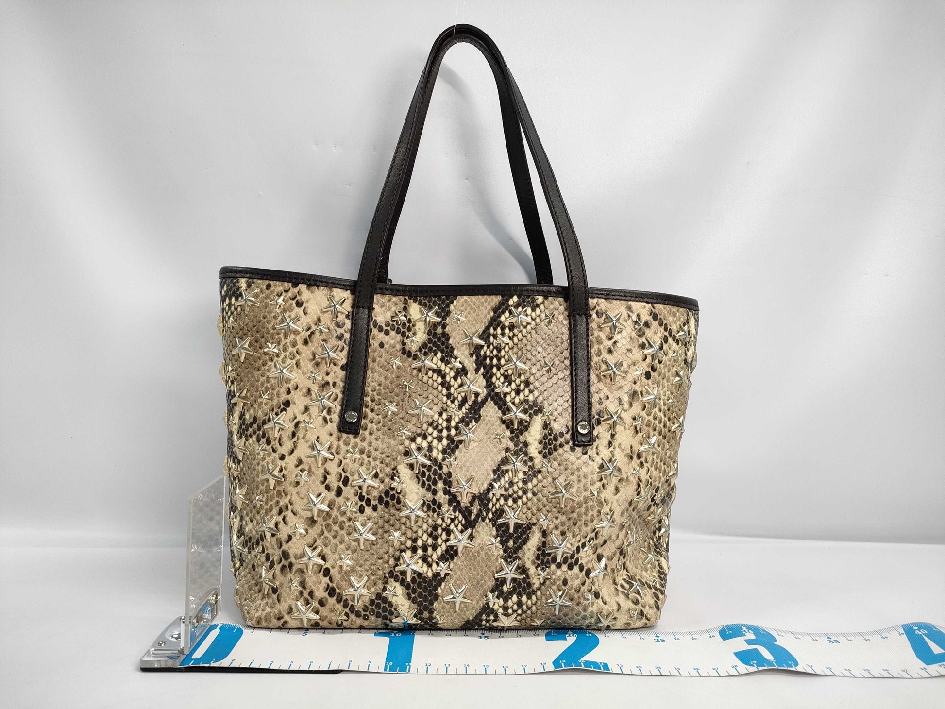JIMMY CHOO Python Star Tote Bag