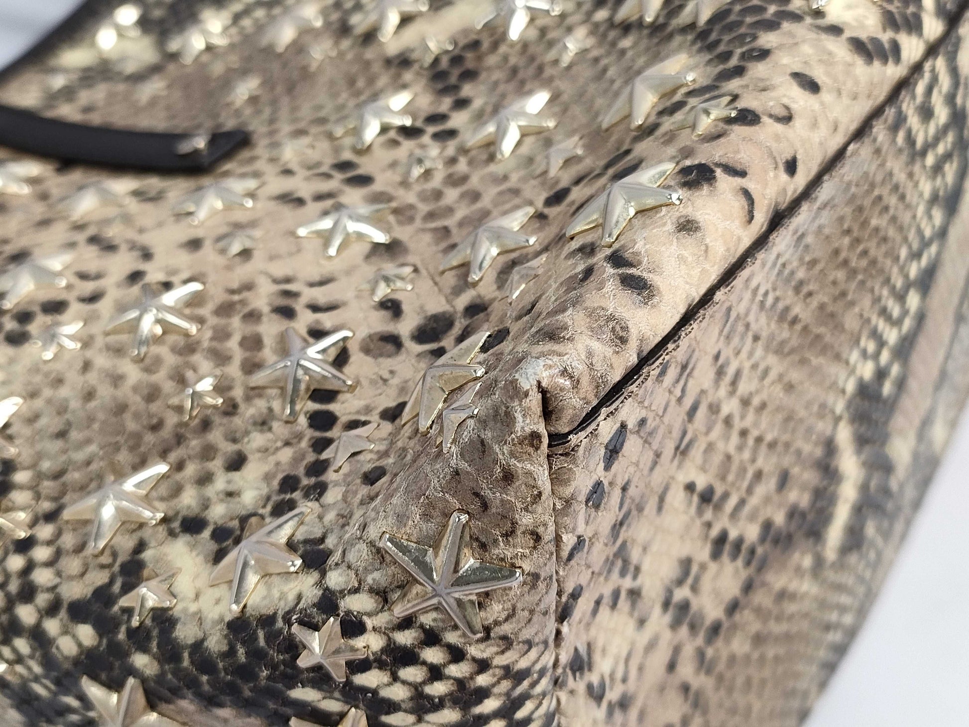 JIMMY CHOO Python Star Tote Bag