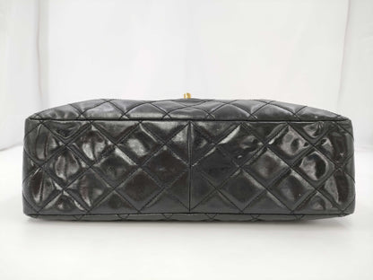 CHANEL Chain Shoulder Bag, Deca Matelasse 30, Single Flap, Lambskin, Black, GD Hardware, A04412, No. 4, Shoulder Bag