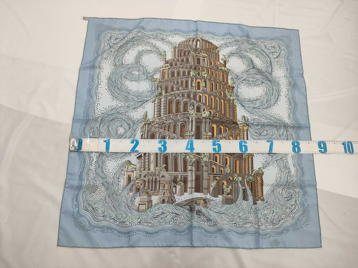 HERMES Carre 90 Light Blue Other Accessories