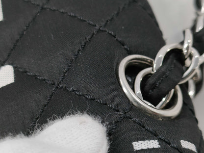 CHANEL Deca Coco Matelasse Chain Shoulder Bag, Nylon, Black, 11th Series Seal