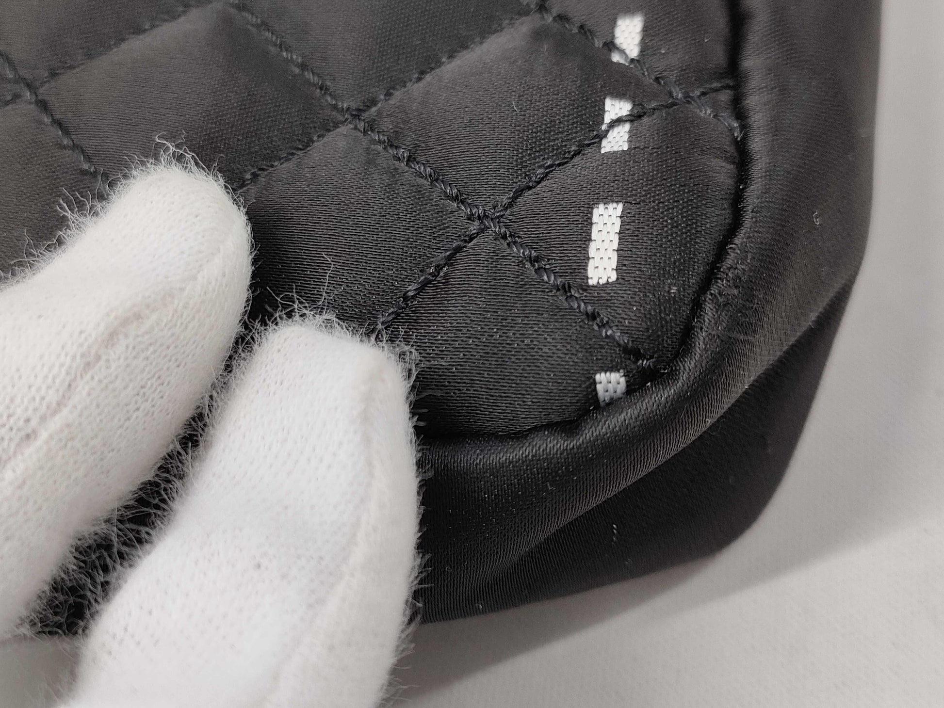 CHANEL Deca Coco Matelasse Chain Shoulder Bag, Nylon, Black, 11th Series Seal