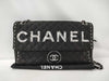 CHANEL Deca Coco Matelasse Chain Shoulder Bag, Nylon, Black, 11th Series Seal