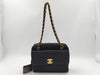 CHANEL Matelasse Chain Shoulder Bag, Cotton, Black, No. 1, Shoulder Bag