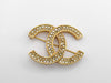 CHANEL Coco Rhinestone Gold Brooch