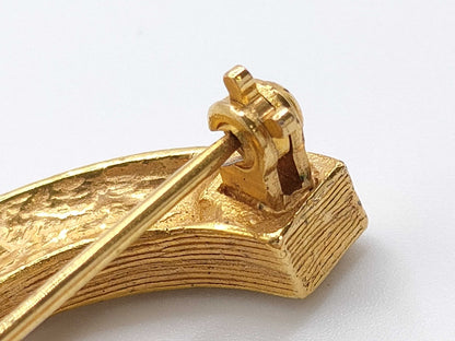 CHANEL Coco Rhinestone Gold Brooch