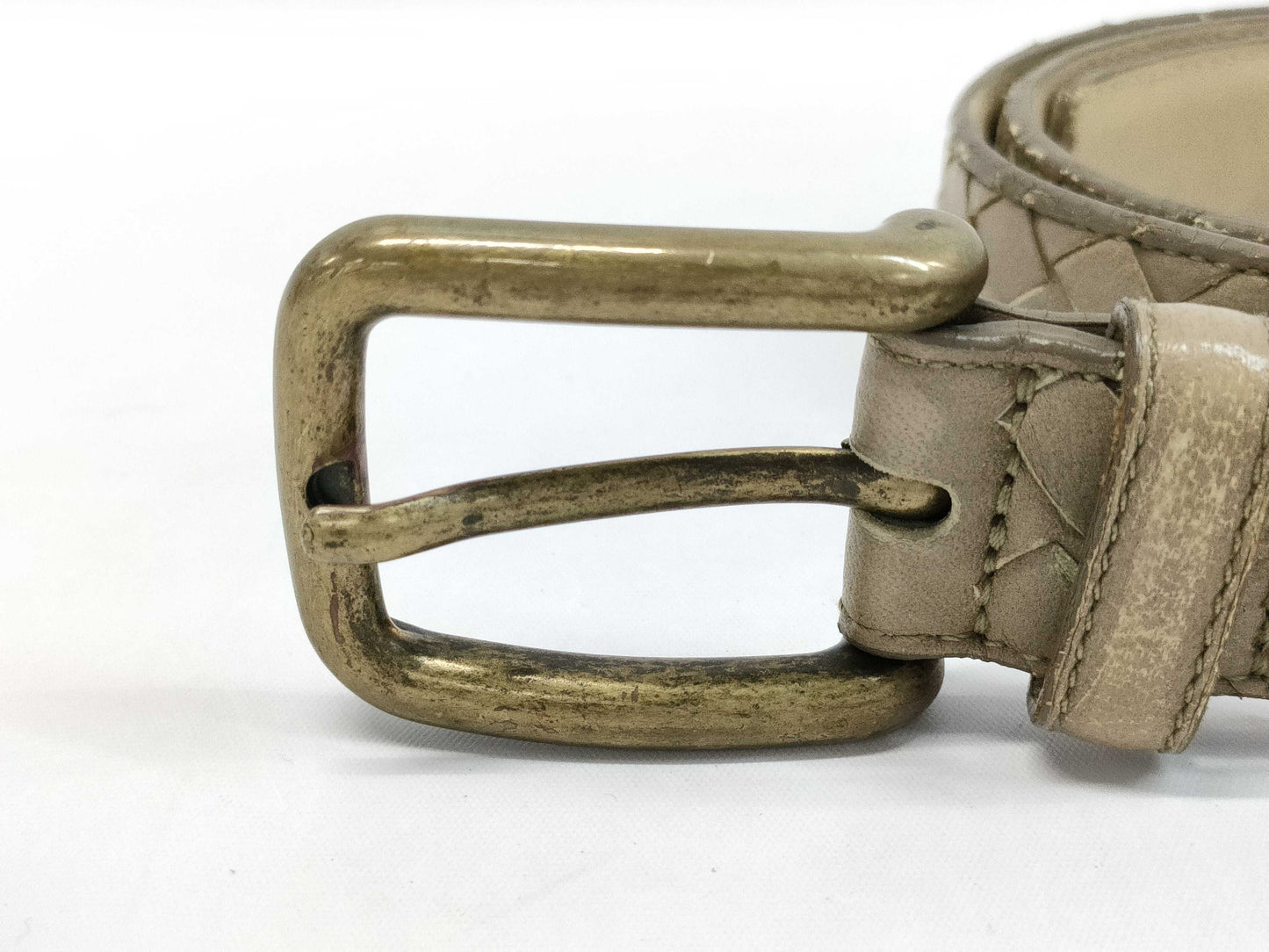 BOTTEGA VENETA Intrecciato Beige Belt