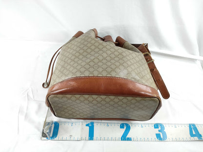 CELINE Macadam Drawstring Shoulder Bag