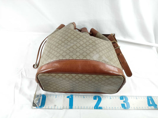 CELINE Macadam Drawstring Shoulder Bag