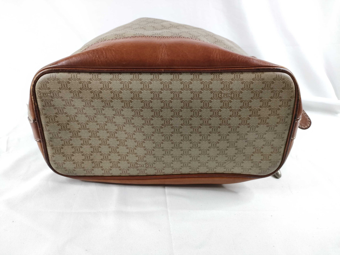 CELINE Macadam Drawstring Shoulder Bag