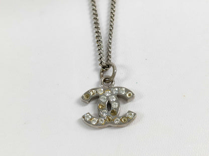 CHANEL Rhinestone Necklace Necklace