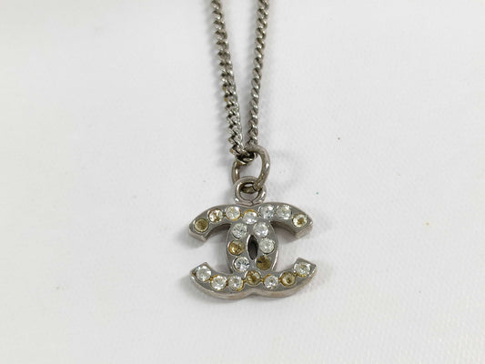 CHANEL Rhinestone Necklace Necklace
