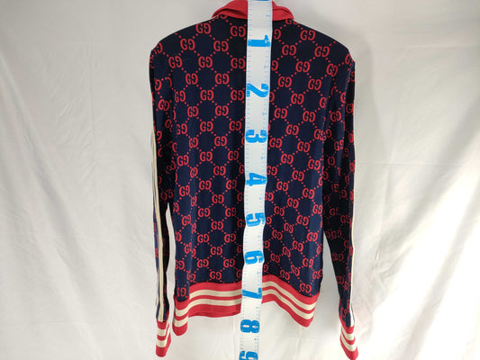 GUCCI Track Jacket GG Jacquard All-Over Print Jacket