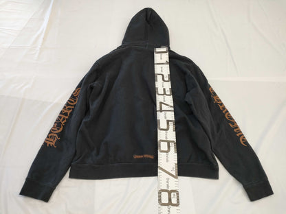 CHROME HEARTS Hoodie with Sleeve Logo and Scroll Logo, Black, XL