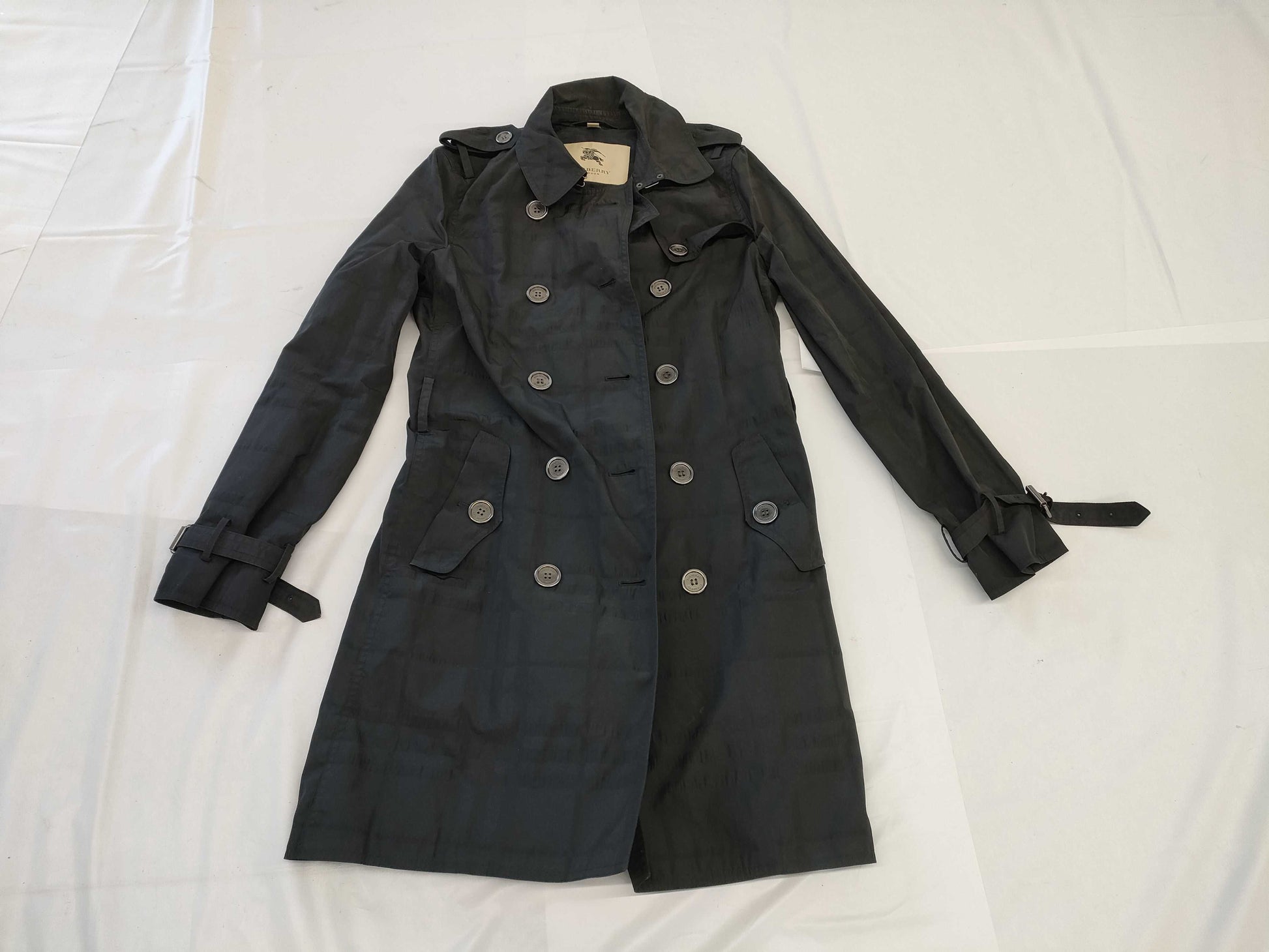 BURBERRY London Trench Coat Black Size 38