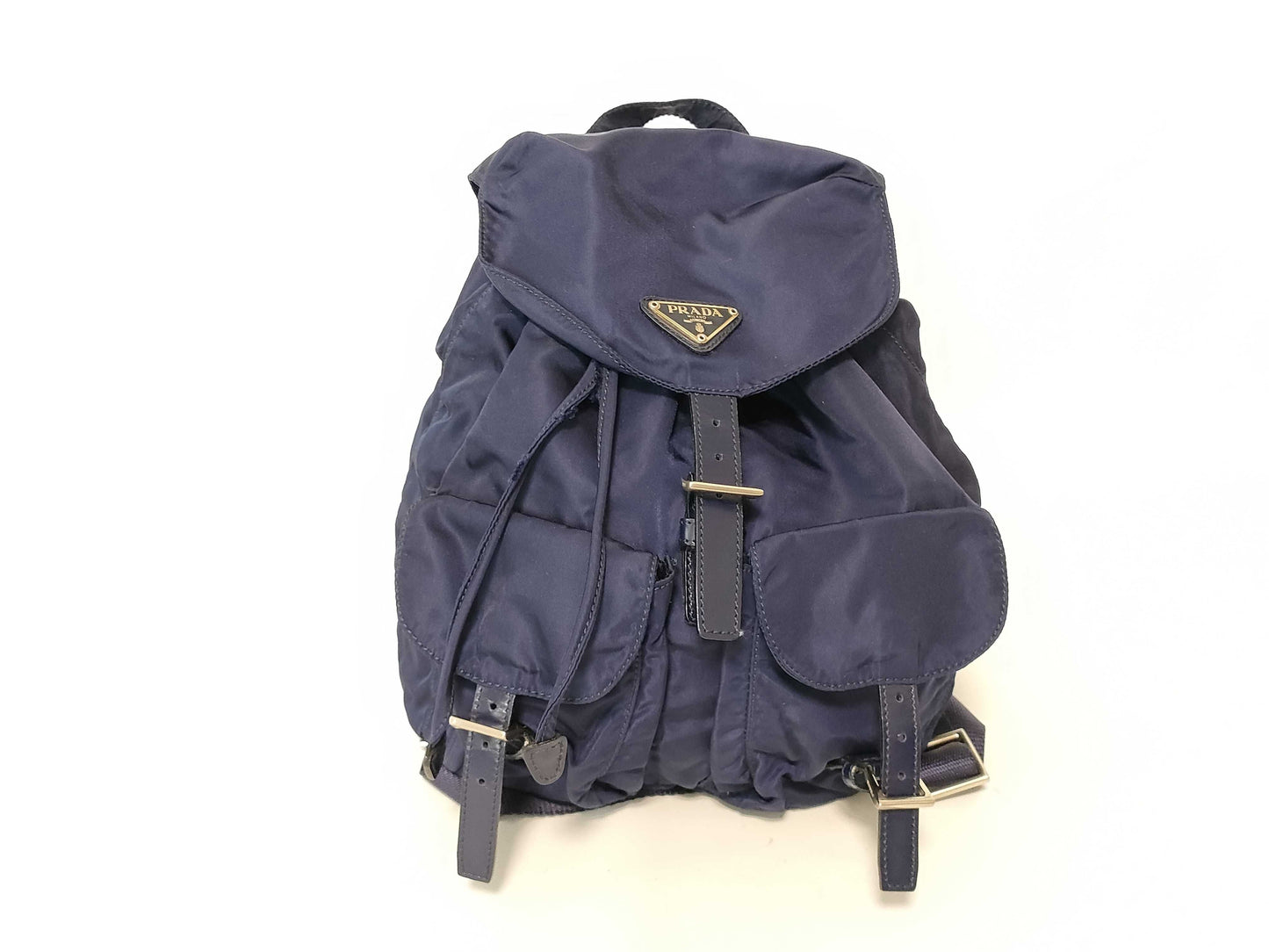 PRADA Nylon Prada Backpack Mini Triangle Logo Backpack