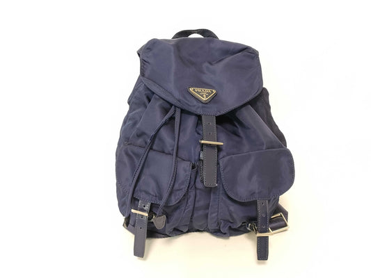 PRADA Nylon Prada Backpack Mini Triangle Logo Backpack