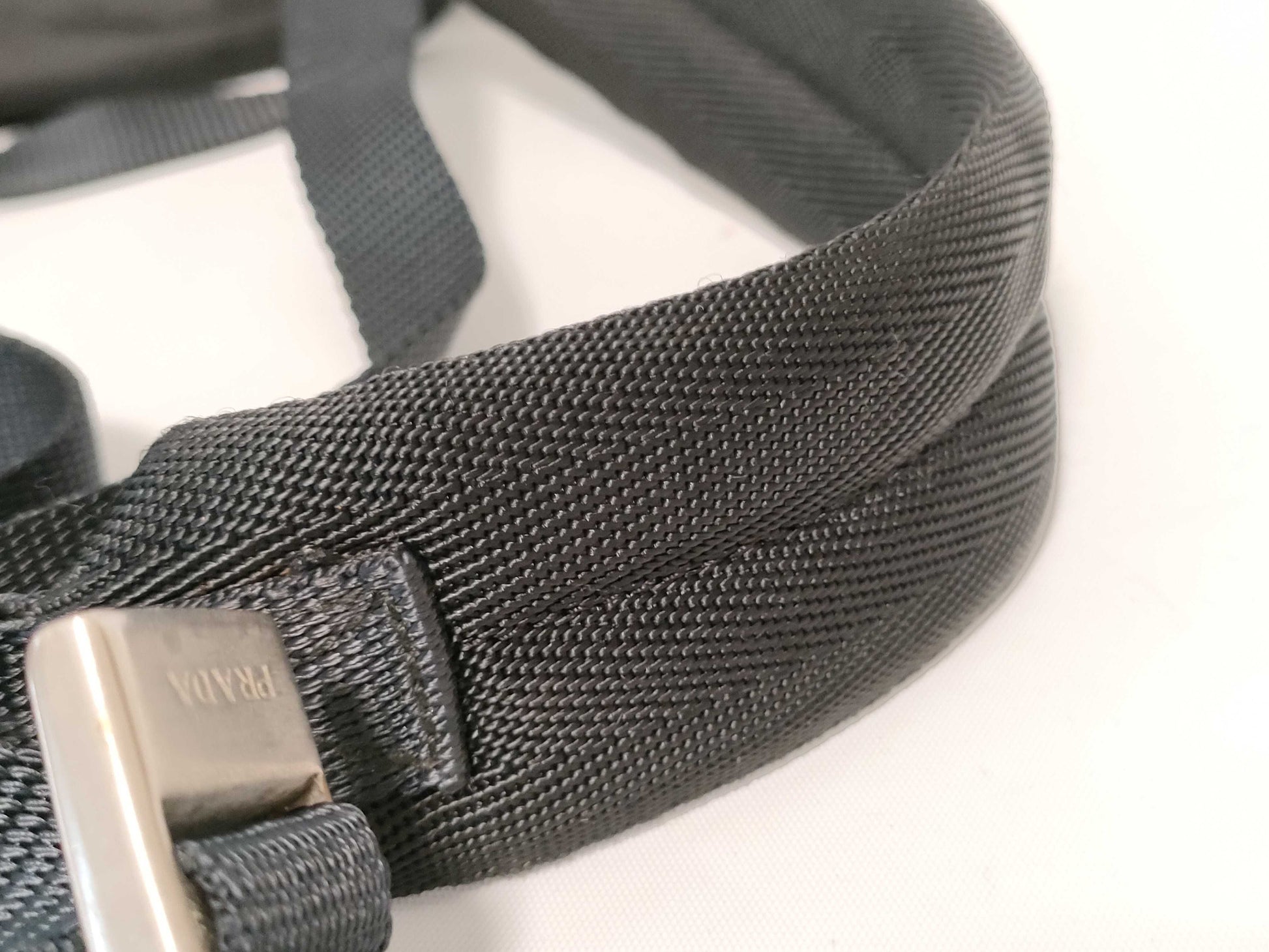 PRADA Nylon Backpack with Triangle Logo in Black