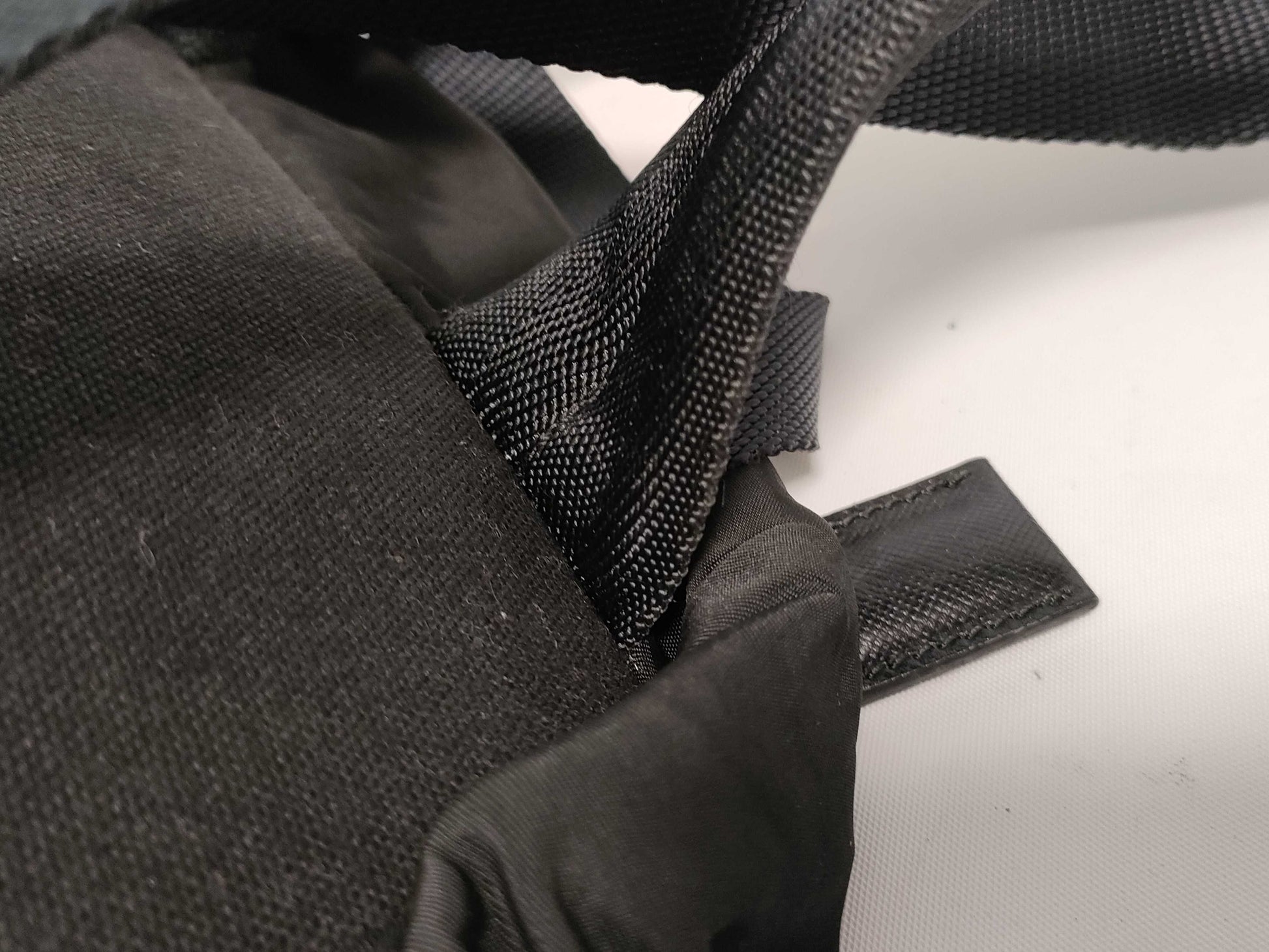 PRADA Nylon Backpack with Triangle Logo in Black