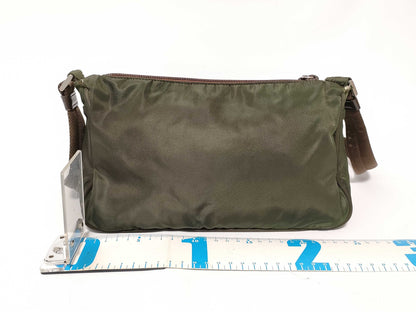 PRADA Nylon Prada Shoulder Bag with Triangle Logo