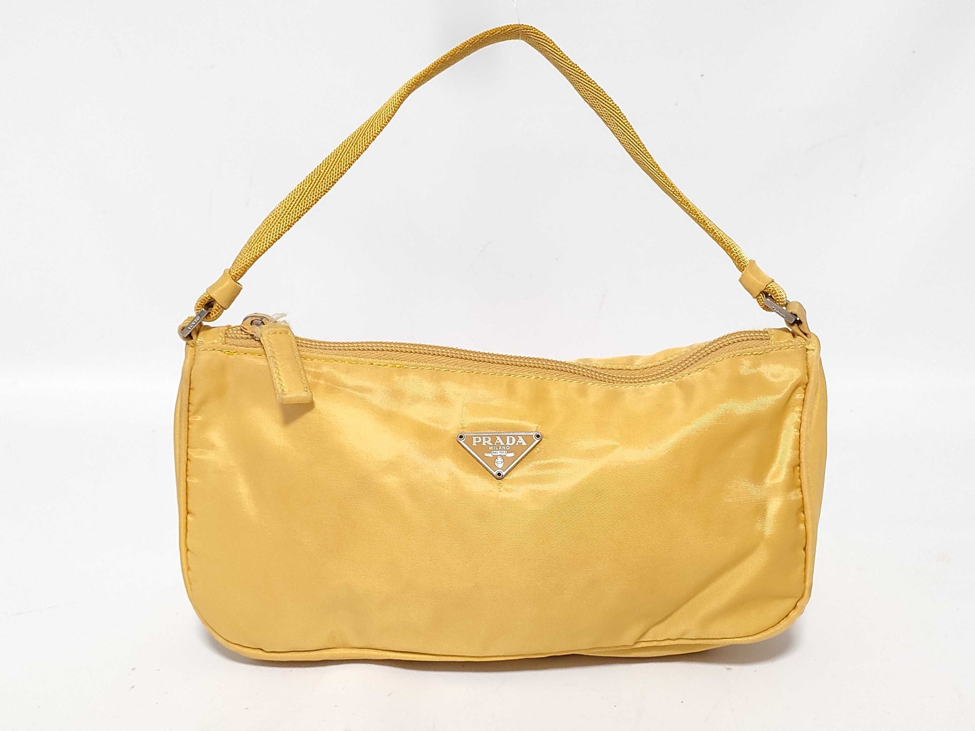 PRADA Nylon Prada Handbag Pouch with Triangle Logo