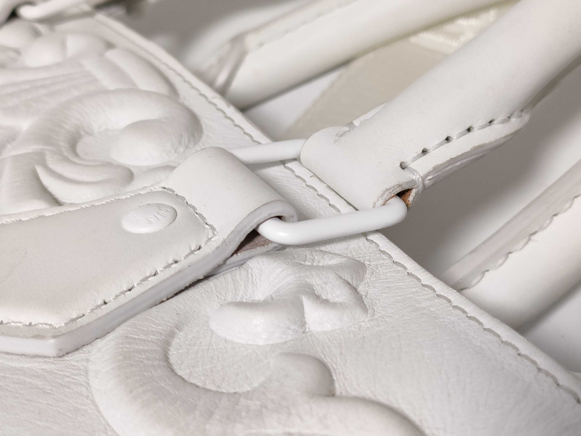 LOUIS VUITTON Louis Vuitton Handbag Tote Bag 2-Way Sac Plat Ornament Monogram White Name Tag Bag Handbag