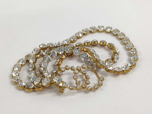 CHANEL Chain Belt 95P Rhinestone Coco Mark Box Belt