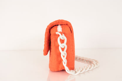 CHANEL Coco Mark Plastic Chain Shoulder Bag, Orange, No. 7