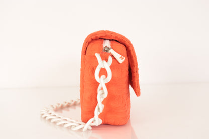 CHANEL Coco Mark Plastic Chain Shoulder Bag, Orange, No. 7