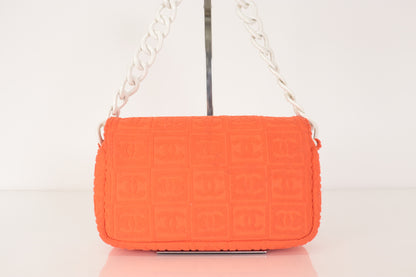 CHANEL Coco Mark Plastic Chain Shoulder Bag, Orange, No. 7