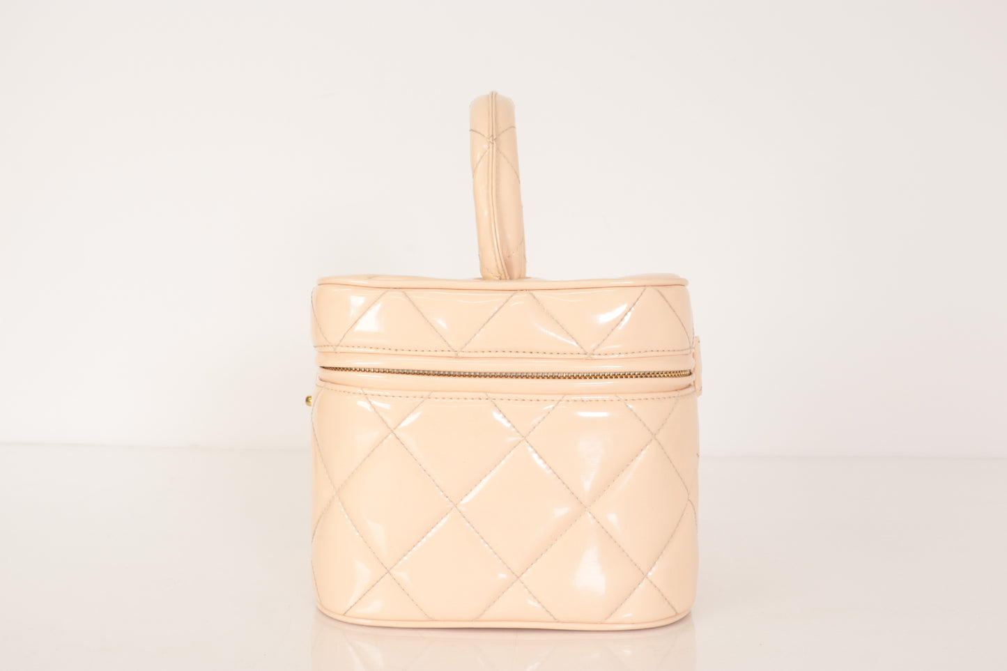 CHANEL Enamel Patent Vanity Beige No. 3 Handbag