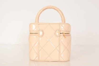 CHANEL Enamel Patent Vanity Beige No. 3 Handbag