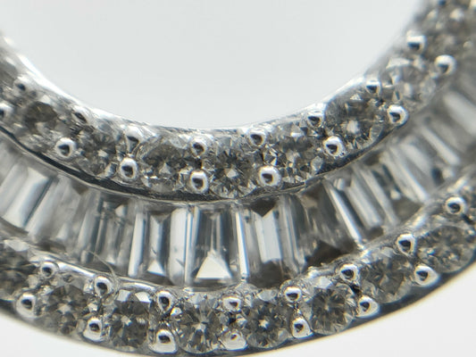 D0.50ct K18WG/Pt1000 4.1g Necklace 