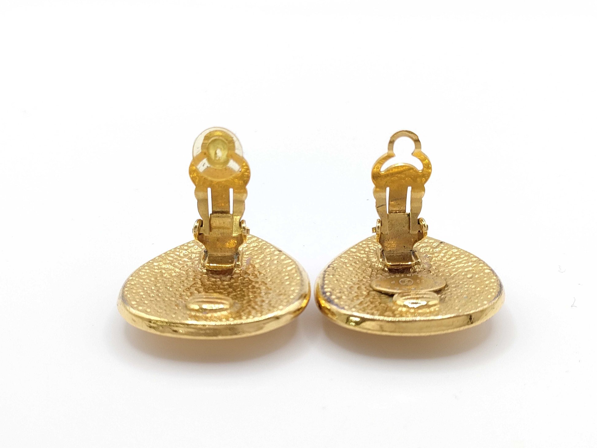 CHANEL Coco Mark Triangle Earrings GP Earrings